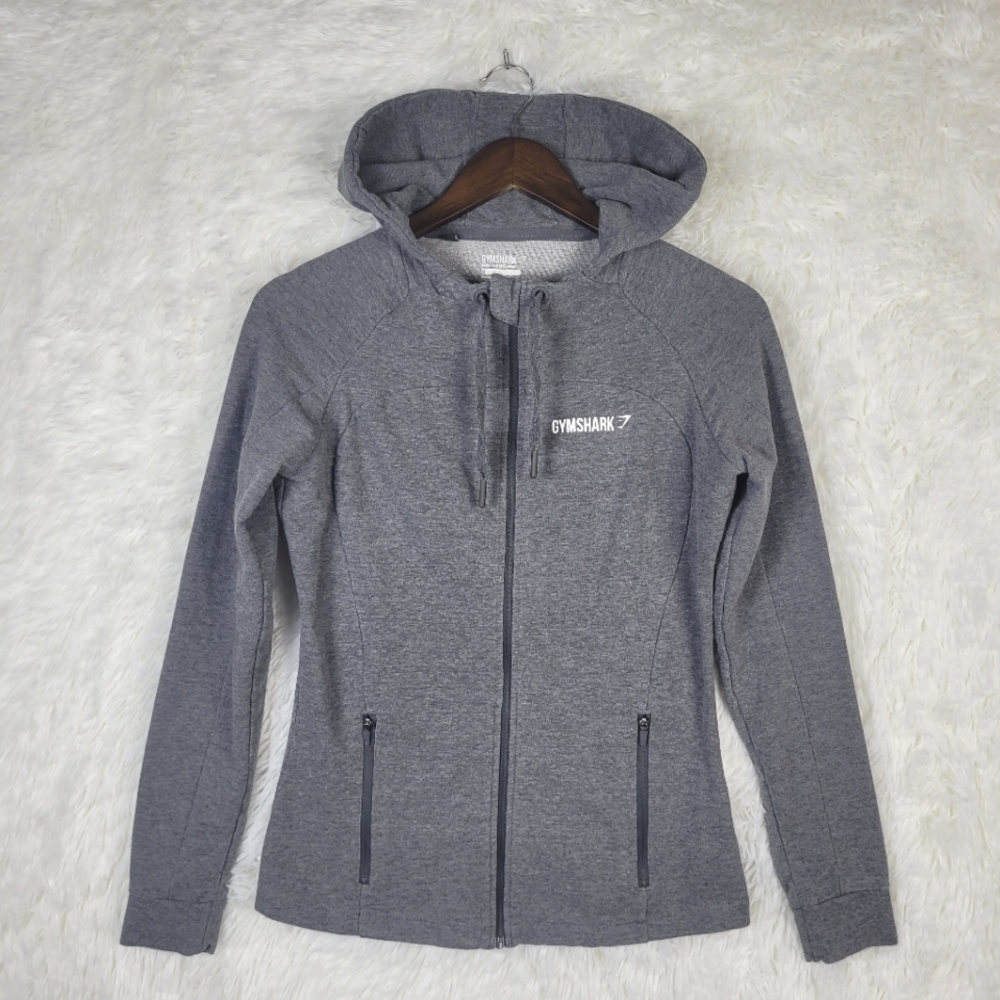 Gymshark‎ Women's Medium Gray Full Zip Athletic Hoodie Athleisure